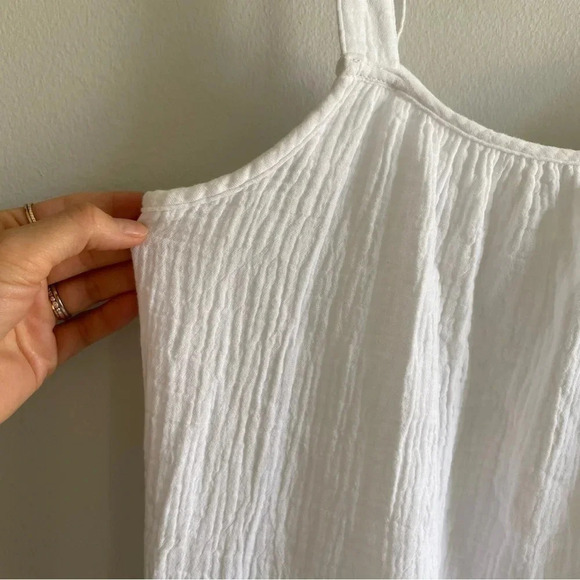 BB Dakota STEVE Madden White Cotton Gauze Tiered Maxi Dress Size M - Picture 11 of 15